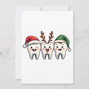 Dentist Dental jultomten Floss Julafton Träd Inbjudningar