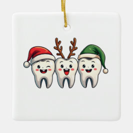 Dentist Dental jultomten Floss Julafton Träd Julgransprydnad Keramik