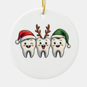 Dentist Dental jultomten Floss Julafton Träd Julgransprydnad Keramik