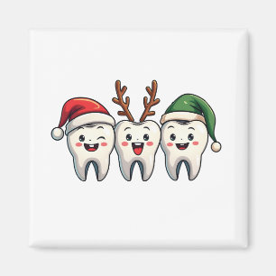 Dentist Dental jultomten Floss Julafton Träd Magnet