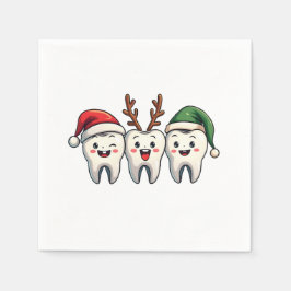 Dentist Dental jultomten Floss Julafton Träd Pappersservett