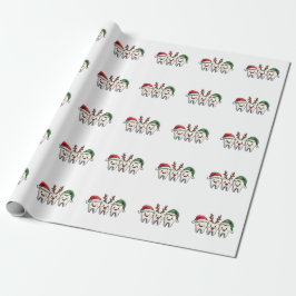 Dentist Dental jultomten Floss Julafton Träd Presentpapper