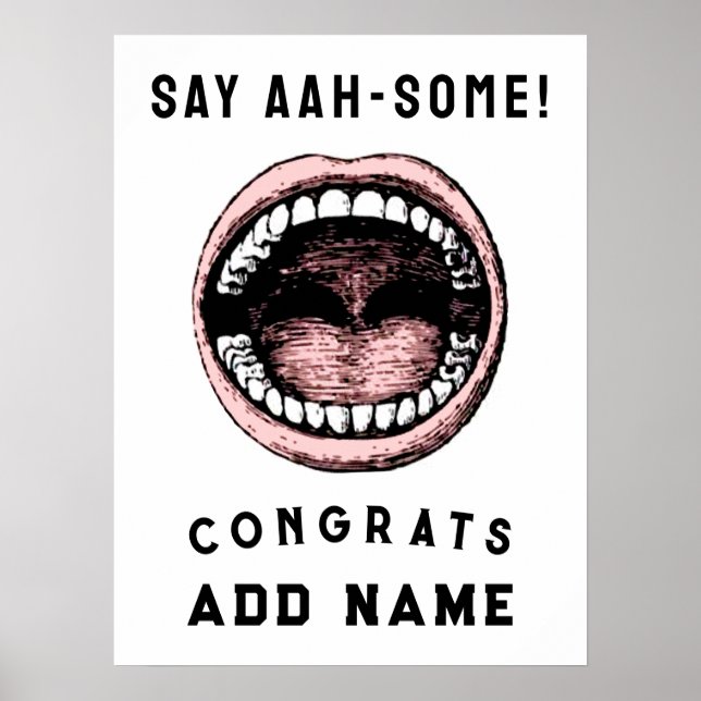 Dentist Dental School Studenten Poster (Framsidan)