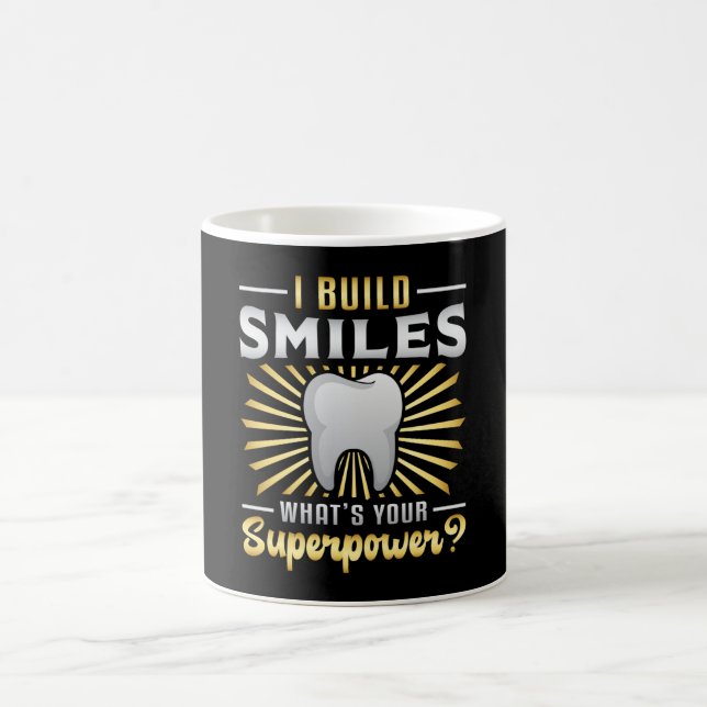 Dentist Dental Teeth Tooth Superpower Gift Kaffemugg (Center)