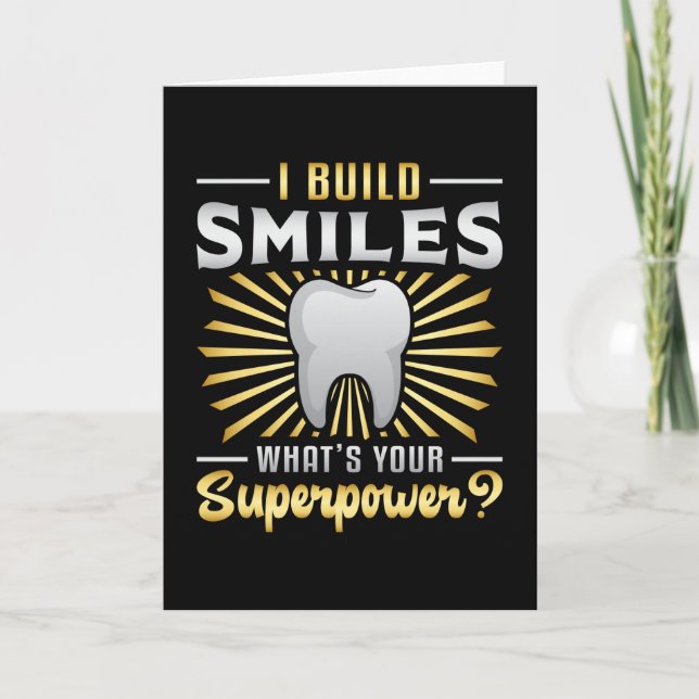 Dentist Dental Teeth Tooth Superpower Gift Kort (Framsida)