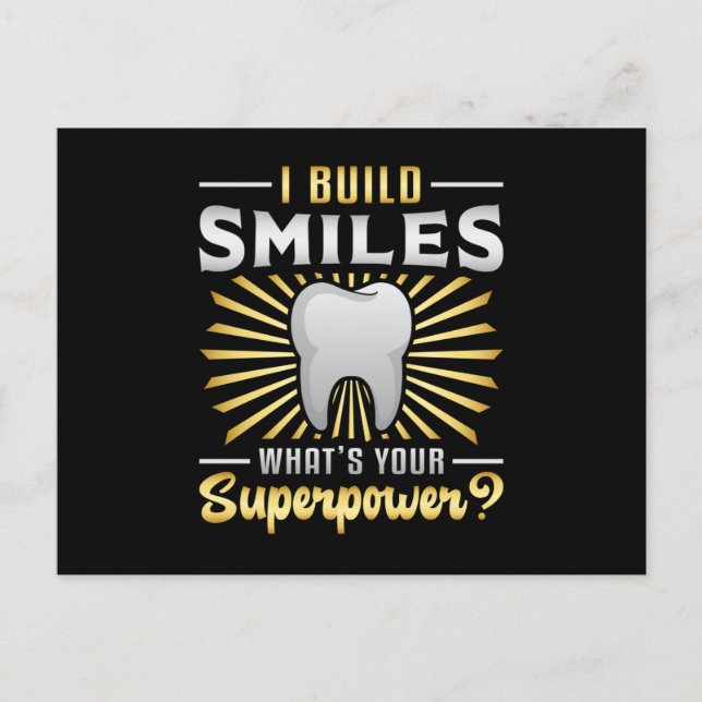 Dentist Dental Teeth Tooth Superpower Gift Vykort (Framsida)