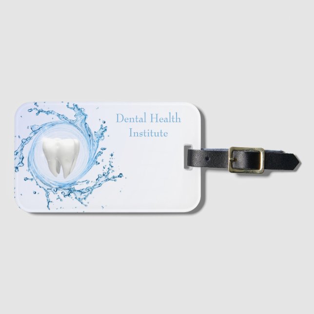 Dentist Dental Tooth Vatten Professionell Bagagebricka (Framsida horisontal)