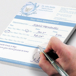 Dentist Dental Toth Vatten Medical Möte Anteckningsblock