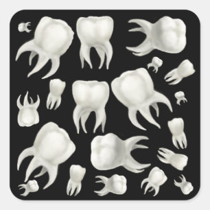 Dentist Dream Tooth Sticker Fyrkantigt Klistermärke