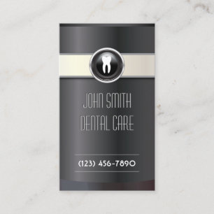 Dentist Elegant Black Dental Care Visitkort