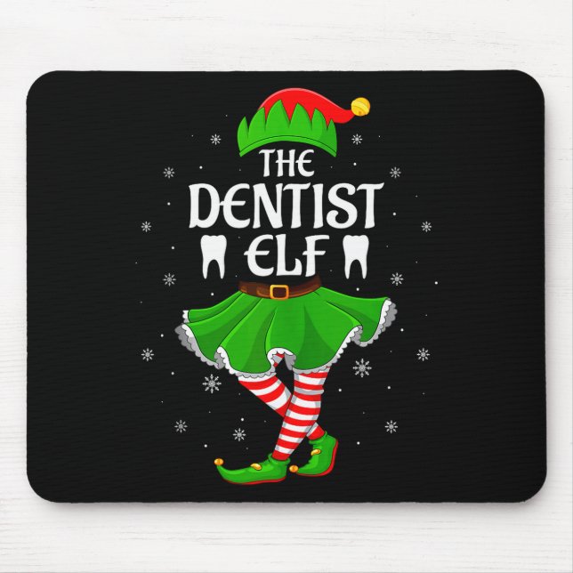 Dentist Elf Christmas Family Girls Women Elf Squad Musmatta (Framsidan)