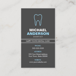 Dentist- eller tandassistent, modern, blå och gr visitkort