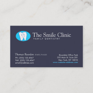Dentist Family Tandvård Smiling Tooth Visitkort