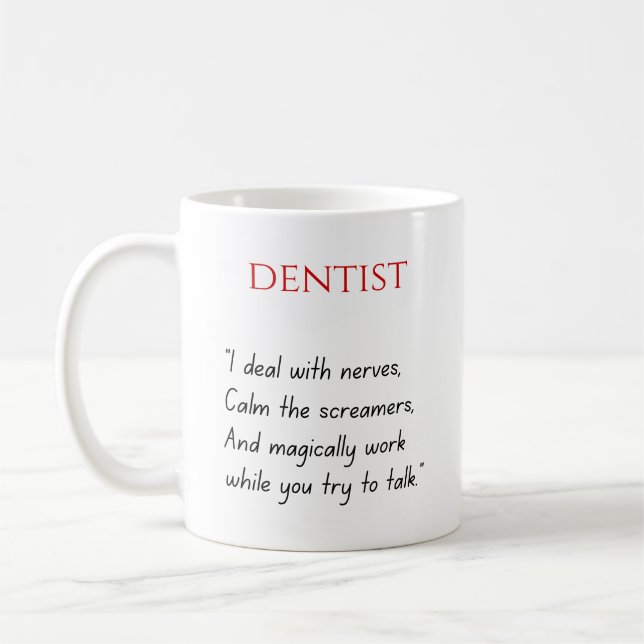 Dentist Funny Mug Kaffemugg (Vänster)