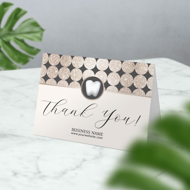 Dentist Geometric Guld Dental Office Tack (Skapare uppladdad)