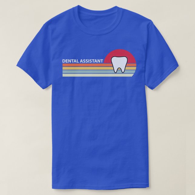 Dentist Gift Retro Stil Dental Assistant Gifts De T Shirt (Design framsida)