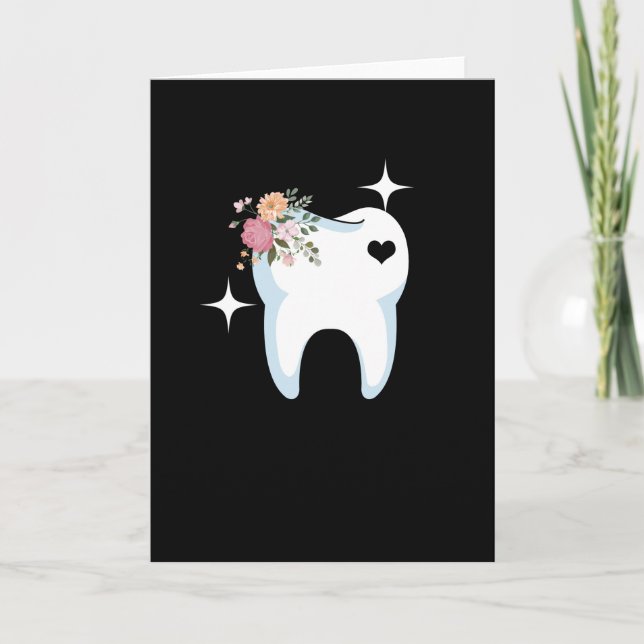 Dentist Gift Tooth Kort (Framsida)