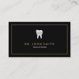 Dentist Golden Ram Black Tooth Dental Tidsbeställning Kort