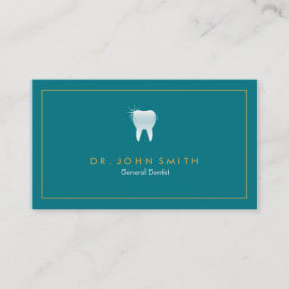Dentist Golden Ram Turquise Tooth Dental Tidsbeställning Kort