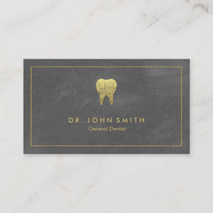 Dentist Grått Canvas Golden Ram & Tooth Tidsbeställning Kort