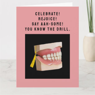 Dentist Gratulerar vid tandläkarskolan Studenten Kort