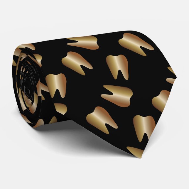 Dentist Guld Tooth Mönster Dental Slips (Rullad)