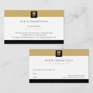 Dentist | Guld Tooth Visitkort