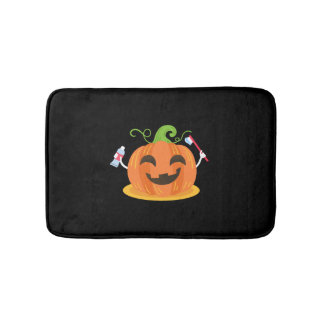 Dentist Halloween Pumpkin Tooth Badrumsmatta