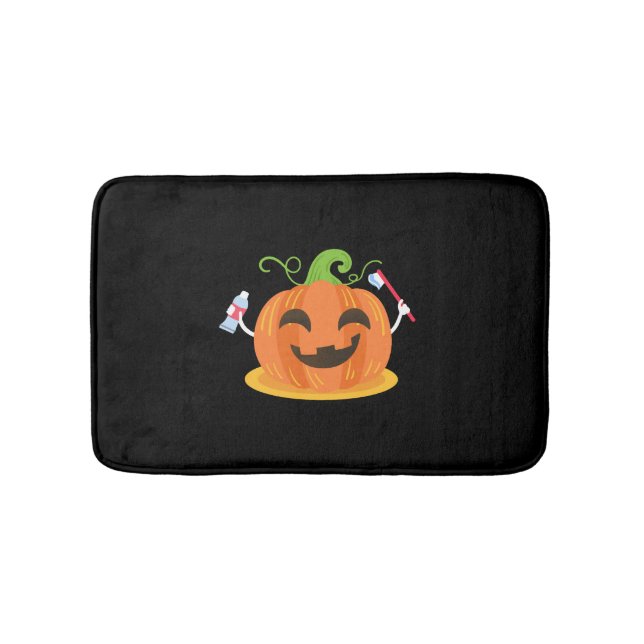 Dentist Halloween Pumpkin Tooth Badrumsmatta (Framsidan)