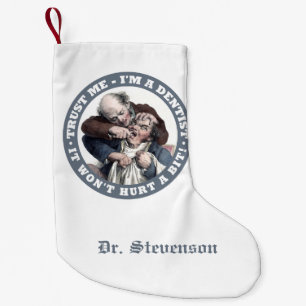 DENTIST humor anpassade namn - julklapp Liten Julstrumpa