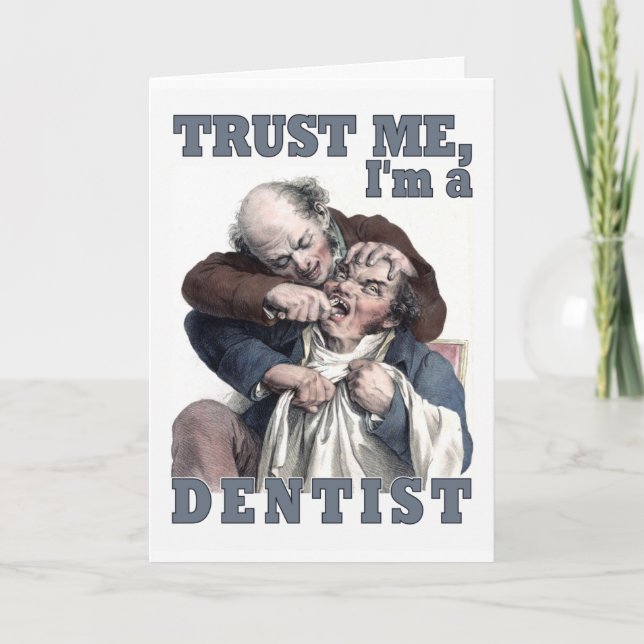 DENTIST humor-hälsningskort Kort (Framsida)