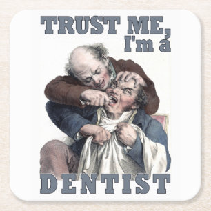 DENTIST humor underlägg Papper Kvadrat