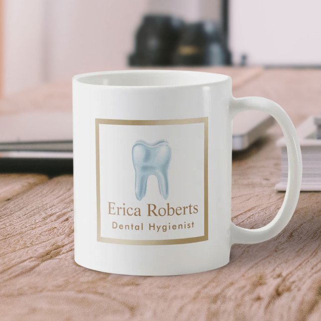 Dentist Hygienist Dental Assistant 3D Tooth Kaffemugg (Skapare uppladdad)
