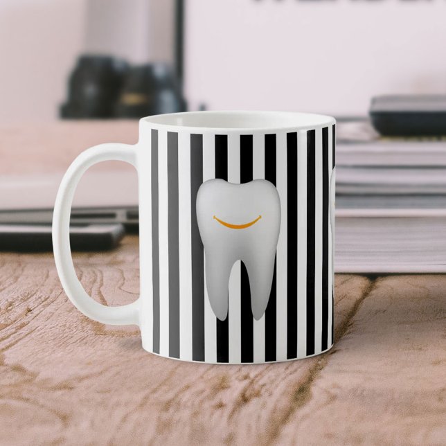 Dentist Hygienist Dental Assistant Modern Rand Kaffemugg (Skapare uppladdad)