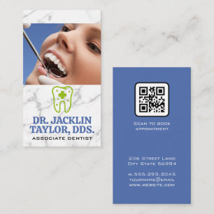 Dentist Inspection Teeth Logotyp för tandstöd Visitkort