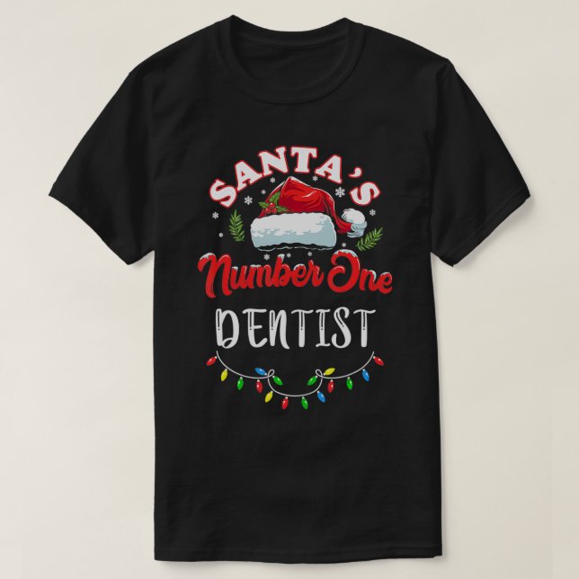 Dentist jul Gift Worlds Best Number One Dent T Shirt (Design framsida)