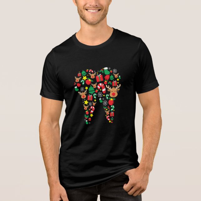 Dentist jul Tooth Secret Santa Gift T Shirt (Framsida)