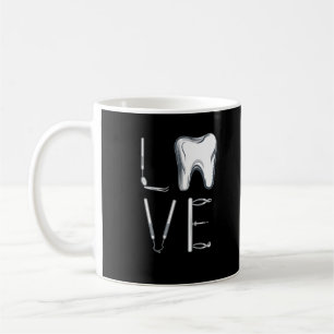 Dentist Kärlek Tandvård Verktyg Kaffemugg