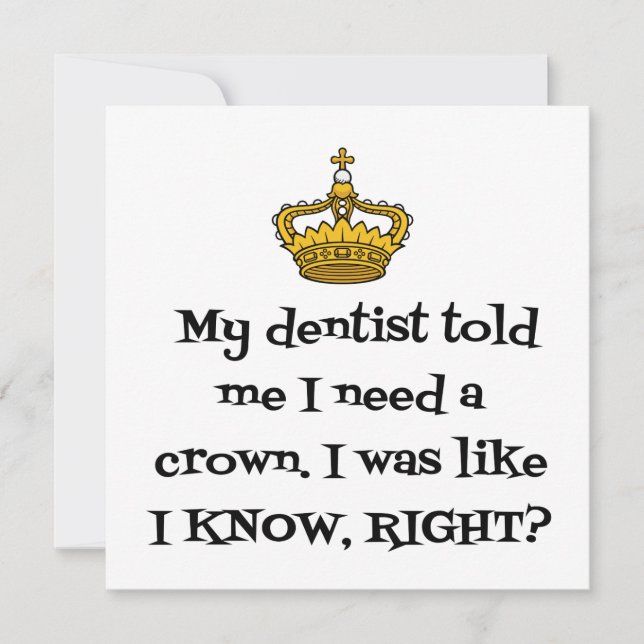 DENTIST KRONA TACK KORT (Framsida)