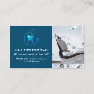 Dentist Logotyp Dental Office-ordförande Visitkort