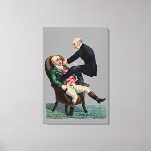 Dentist lustig orthodontist vintage art canvastryck