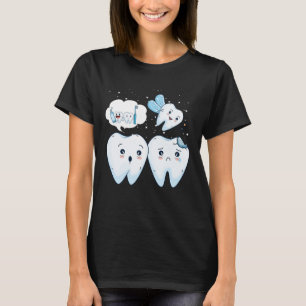 Dentist Lycklig Teeth Cute Fairy Dental Assistant T Shirt