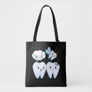 Dentist Lycklig Teeth Cute Fairy Dental Assistant Tygkasse