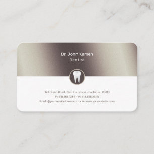 Dentist   Metallisk grafik, klassisk Visitkort