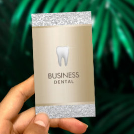 Dentist Modern Dental Möte Guld & Silver Tidsbeställning Kort