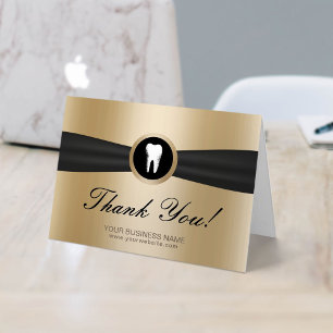 Dentist Modern Guld Dental Office Tack Kort
