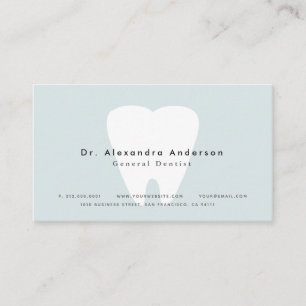 Dentist Modern Light Blue Appointcard Visitkort