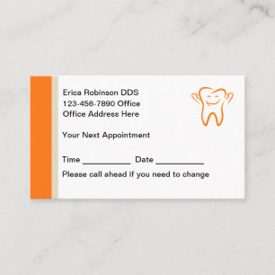 Dentist Modern Möte Affärskort Tidsbeställning Kort