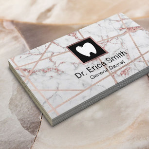 Dentist Modern Ro Marble Dental Care Guld Visitkort
