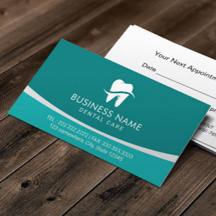 Dentist Modern Tand Logotyp Dental Care Möte Tidsbeställning Kort